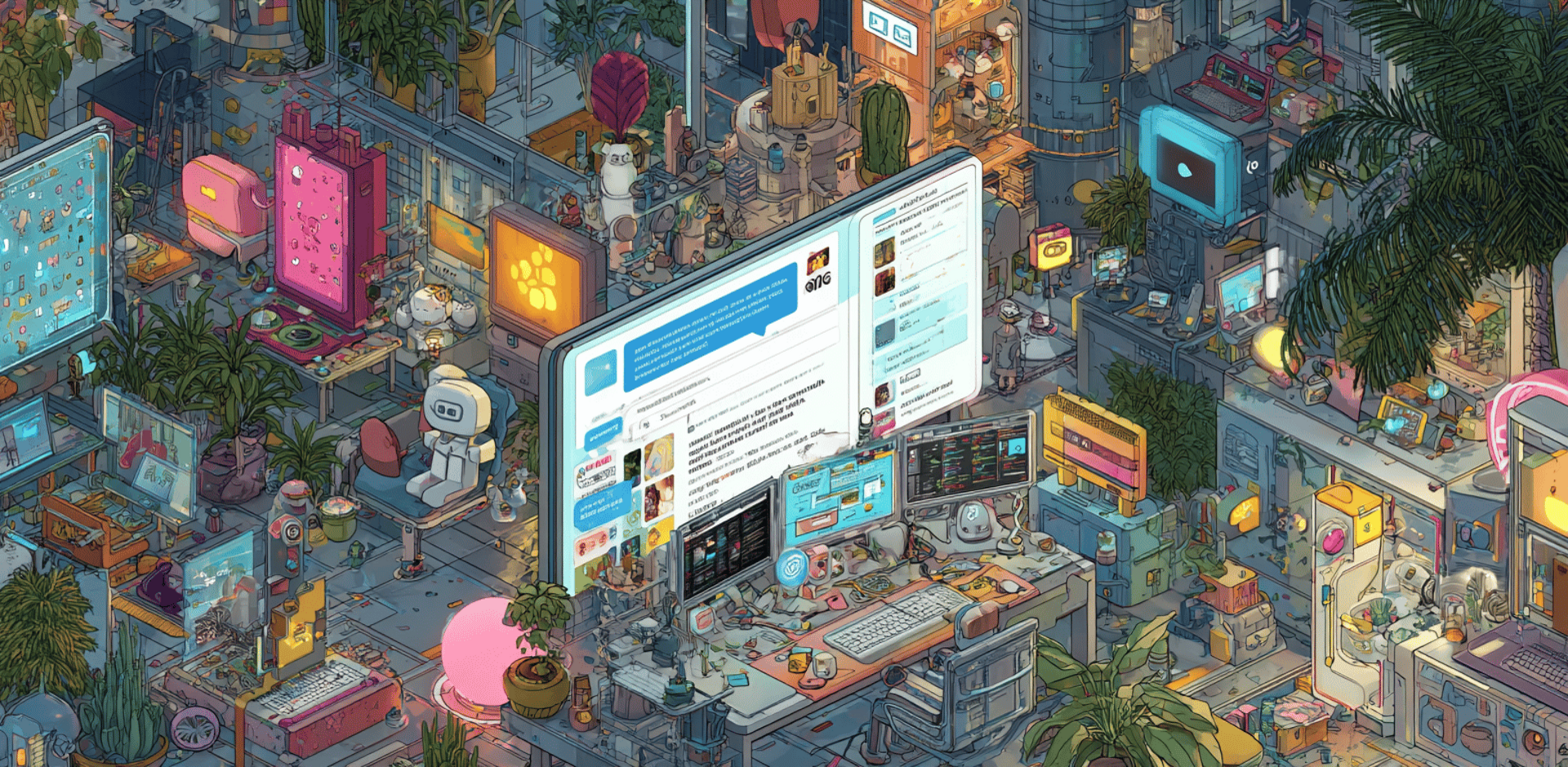 Kreative Visualisierung von Prompting im digitalen Zeitalter